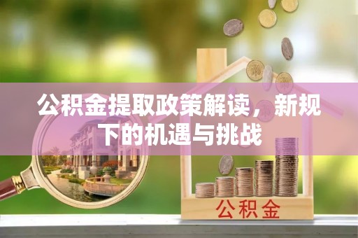 临漳公积金提取政策解读，新规下的机遇与挑战